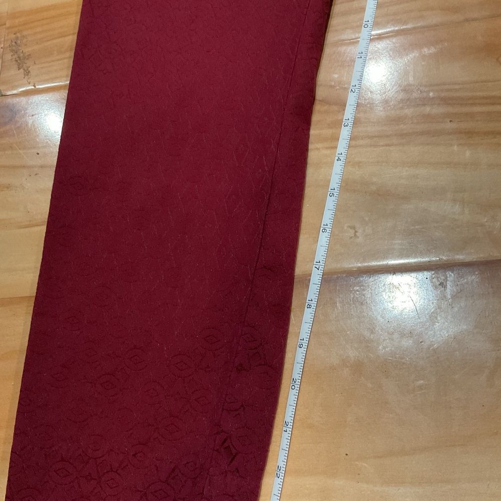 Old Navy Maroon Geometric Pixie Pants - image 2